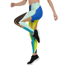 Load image into Gallery viewer, Women&#39;s Leggings &quot;Blu Jungle&quot;
